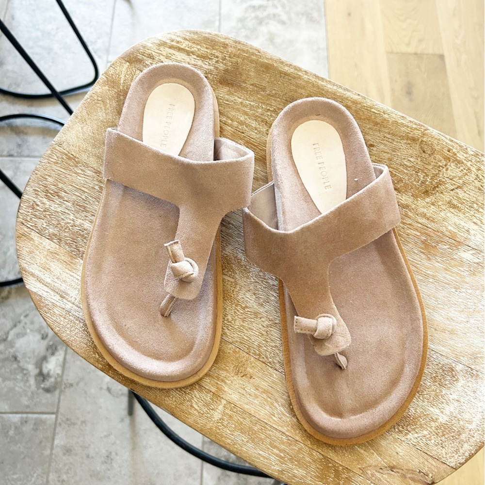 New Free People Mika Suede Sandals Orchid Ice - Picture 3 of 5